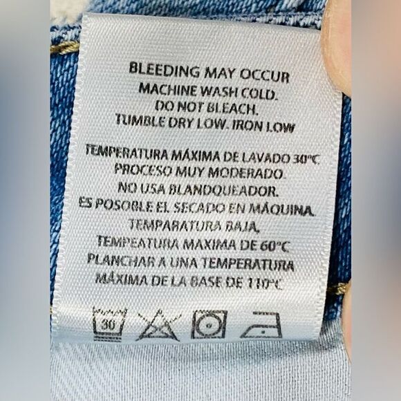 Hidden LA 27x26 High Rise Crop Flare Jeans Distressed Fray Hem Stretch - Picture 11 of 11